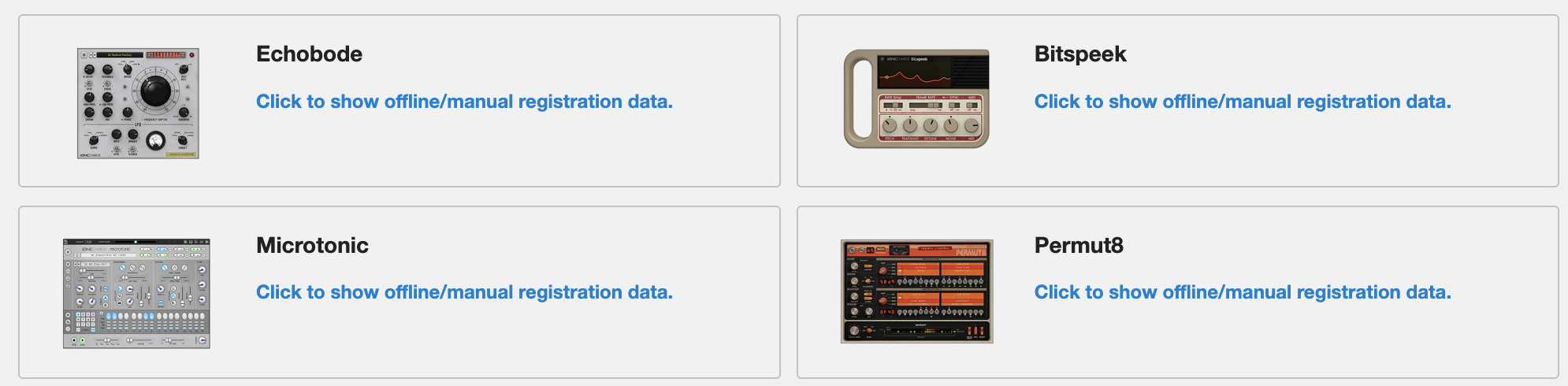 Sonic Charge Microtonic + Echobode + Permut8 + Bitspeek